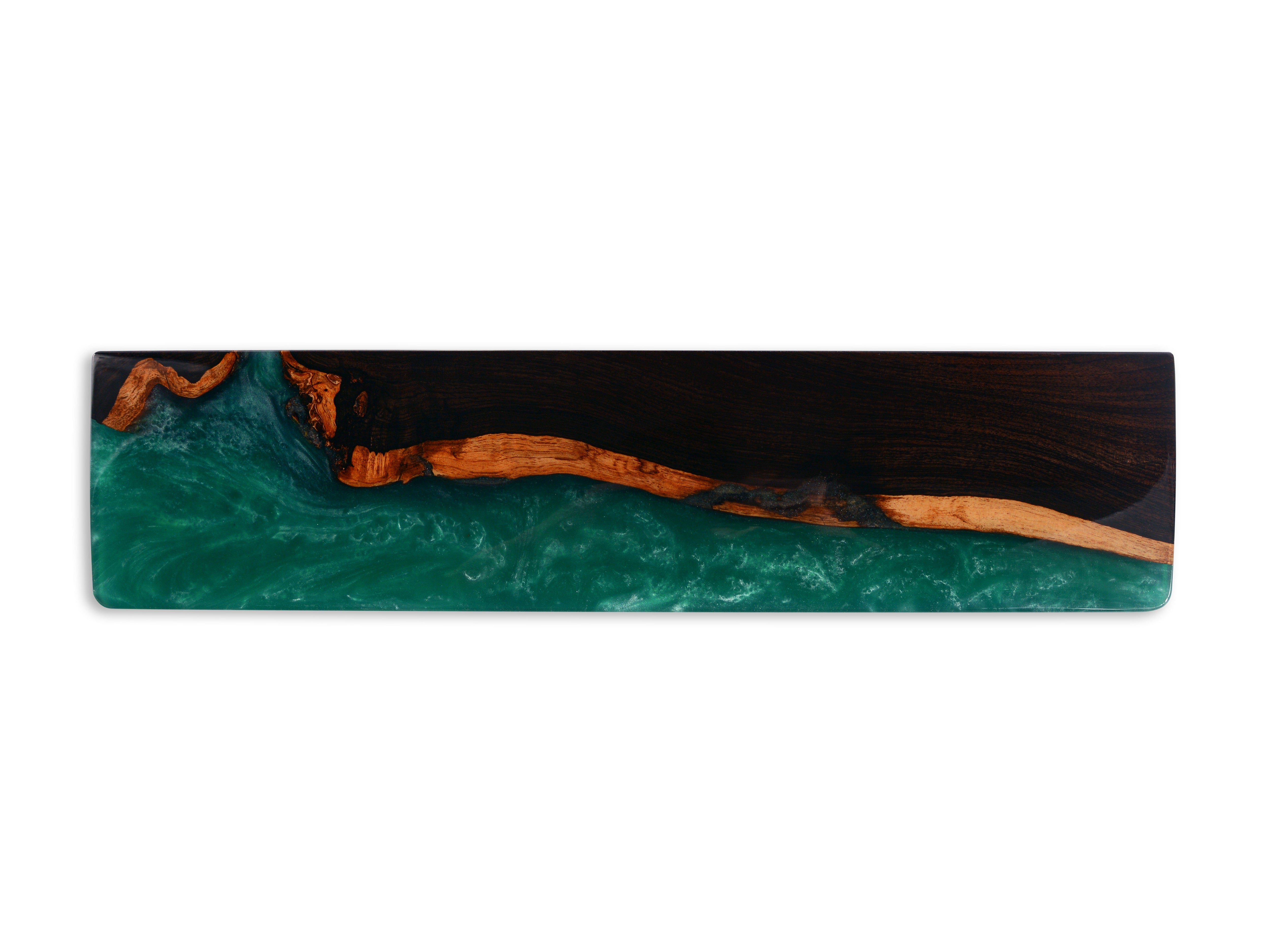 Repose-poignet en bois de chêne et noyer à une main, pour clavier de jeu  mécanique GK61 87 104 touches avec tapis antidérapant