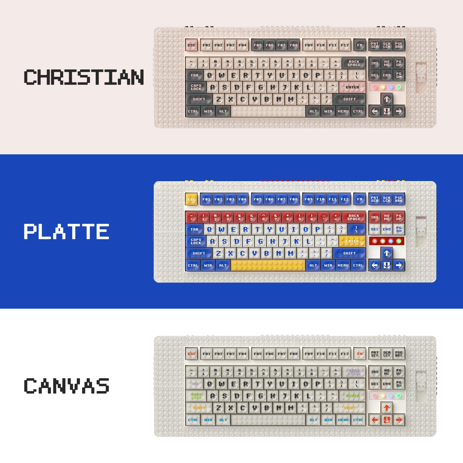 MelGeek Pixel Canvas, World's First Brick-compatible Custom Mechanical Keyboard
