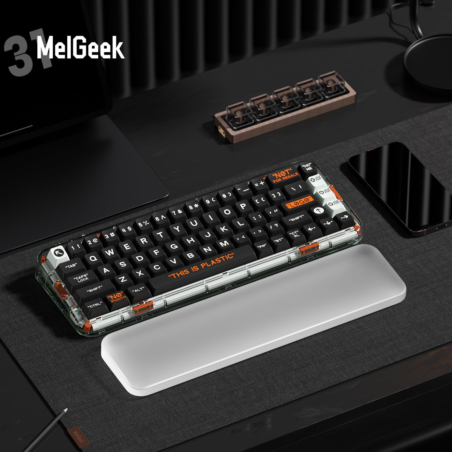 MelGeek 65% Acrylic Wrist Rest