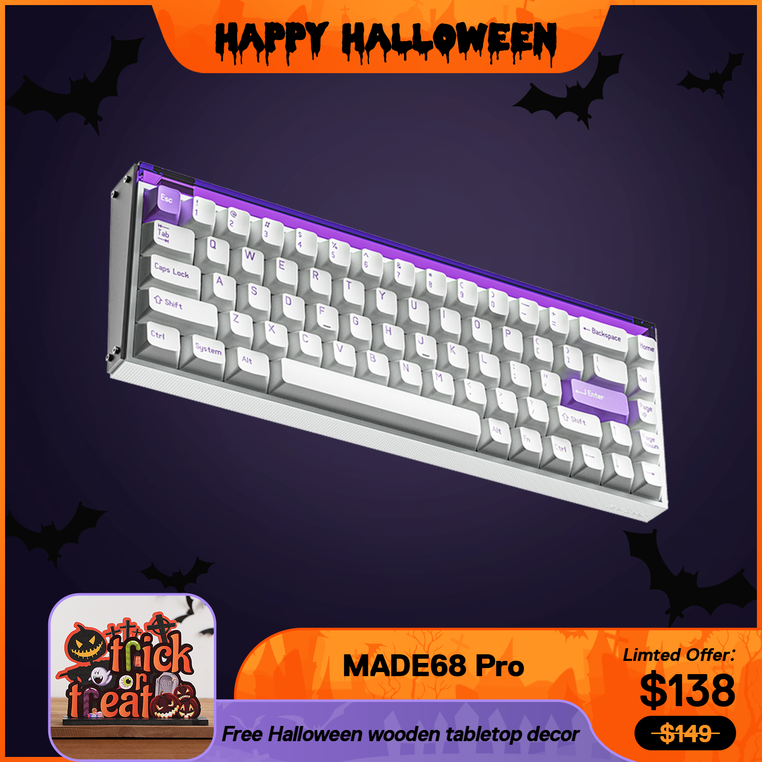 【値下げ可】melgeek made68pro ゲーミングキーボード MelGeek MADE68 Pro Hall Effect Gaming Keyboard – MelGeek