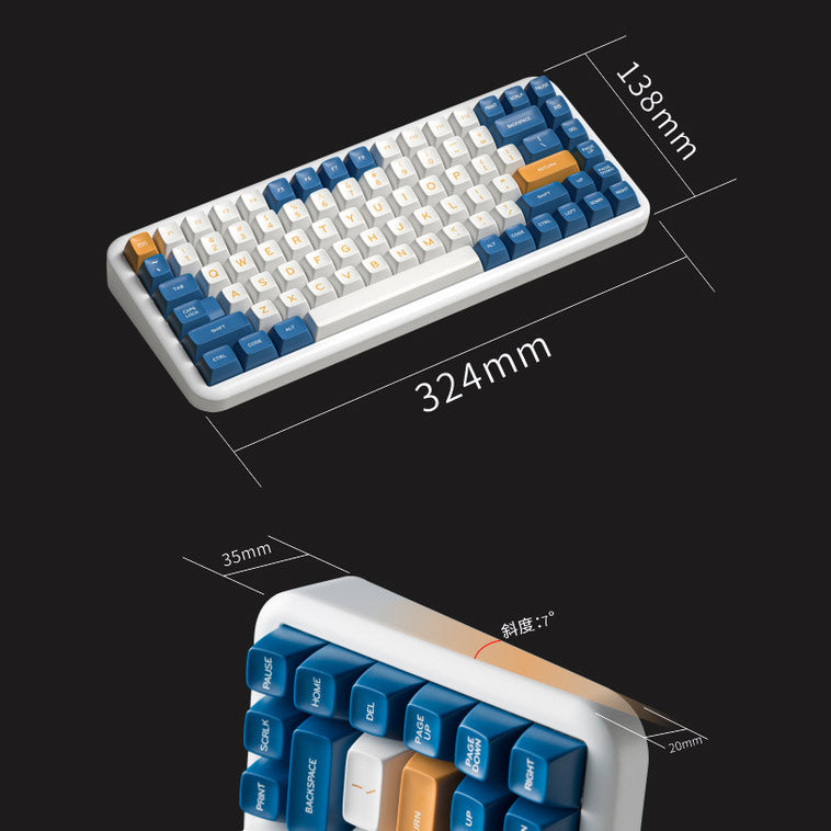 MelGeek Mojo75 Plus 75% Gasket Custom Aluminum Mechanical Keyboard Kit