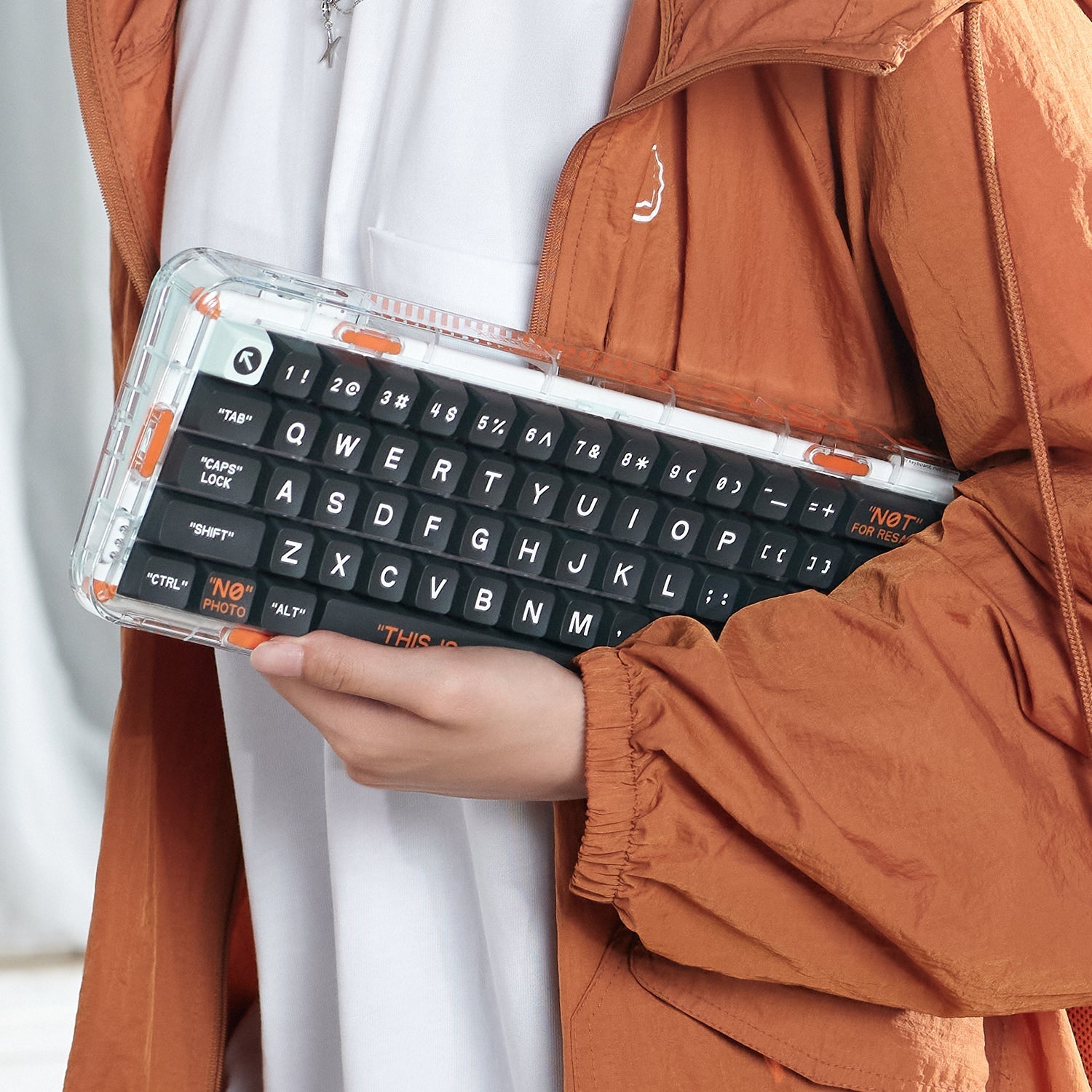 MelGeek Mojo68 Plastic Advance Transparent Custom Programmable Mechanical Keyboard
