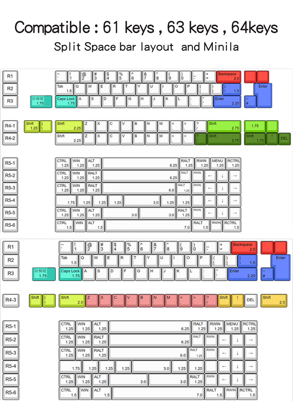 MelGeek MJ6XY 60% Mechanical Keyboard PCB