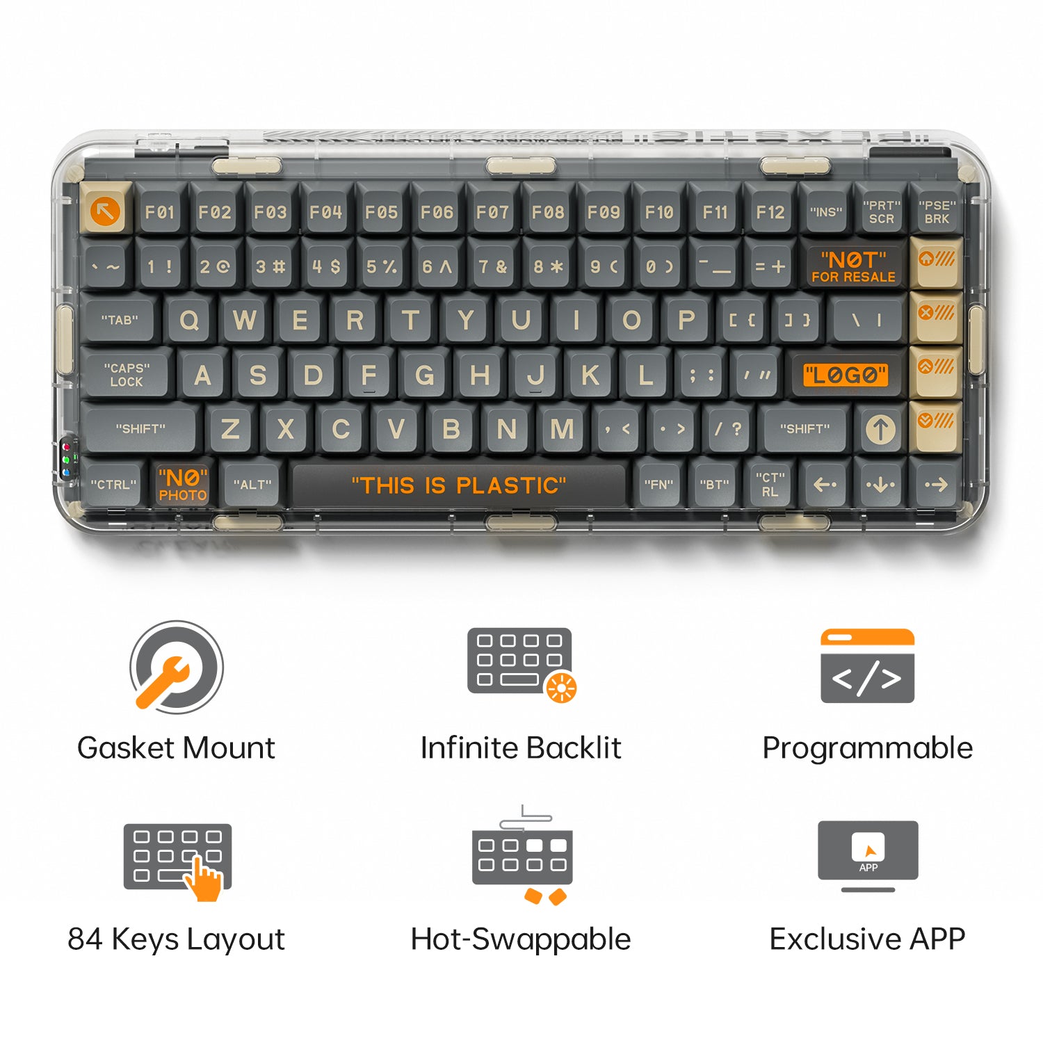 MelGeek Mojo84 Wasteland Wireless Gaming Keyboard