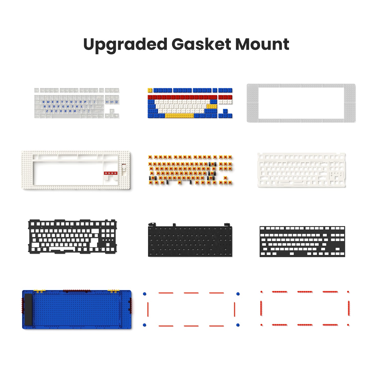 MelGeek Pixel Palette, World's First Brick-compatible Custom Mechanical Keyboard