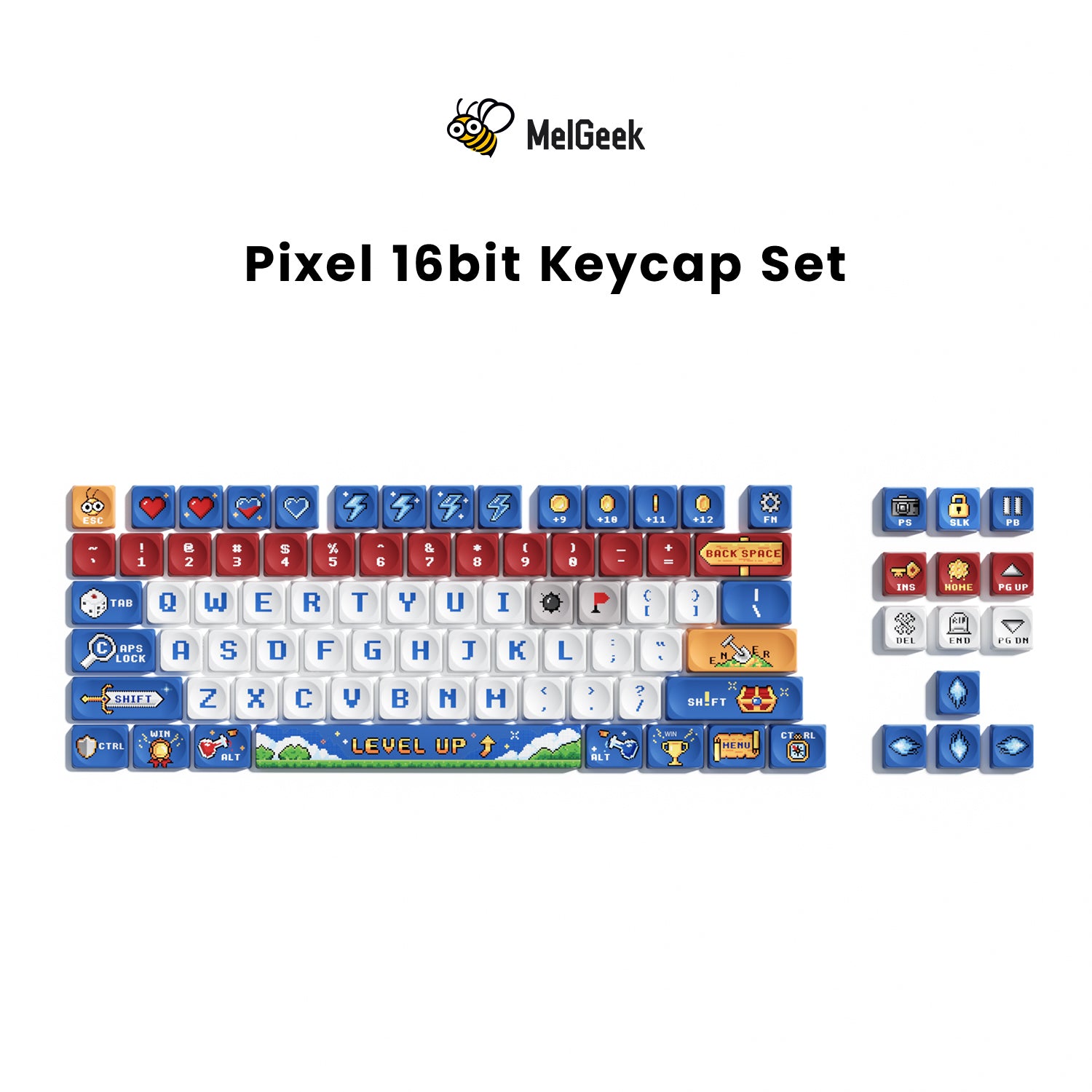 Pixel Keycap Set-16bit