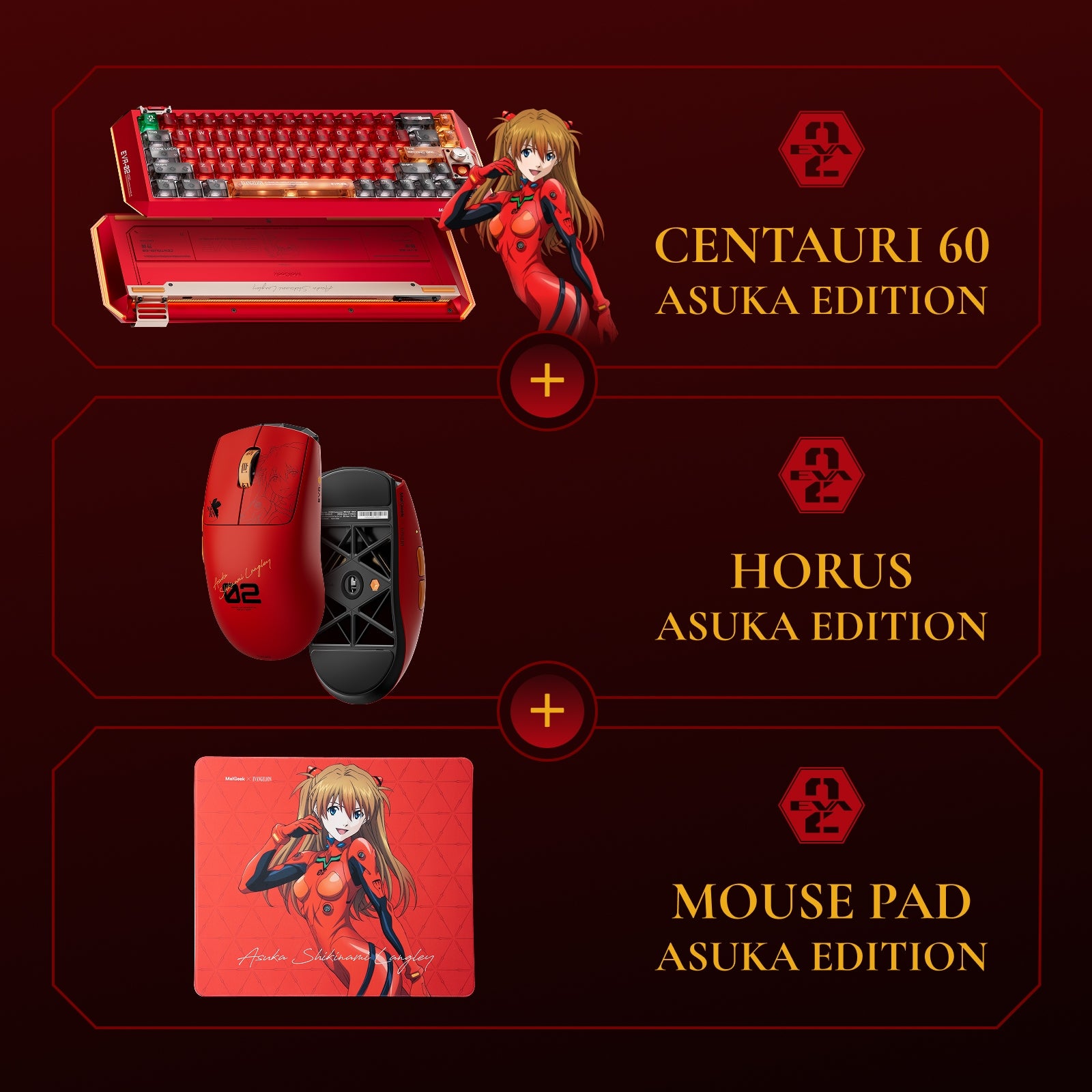 Centauri60 Asuka EVA-02 Hall Effect Keyboard | MelGeek keyboard image