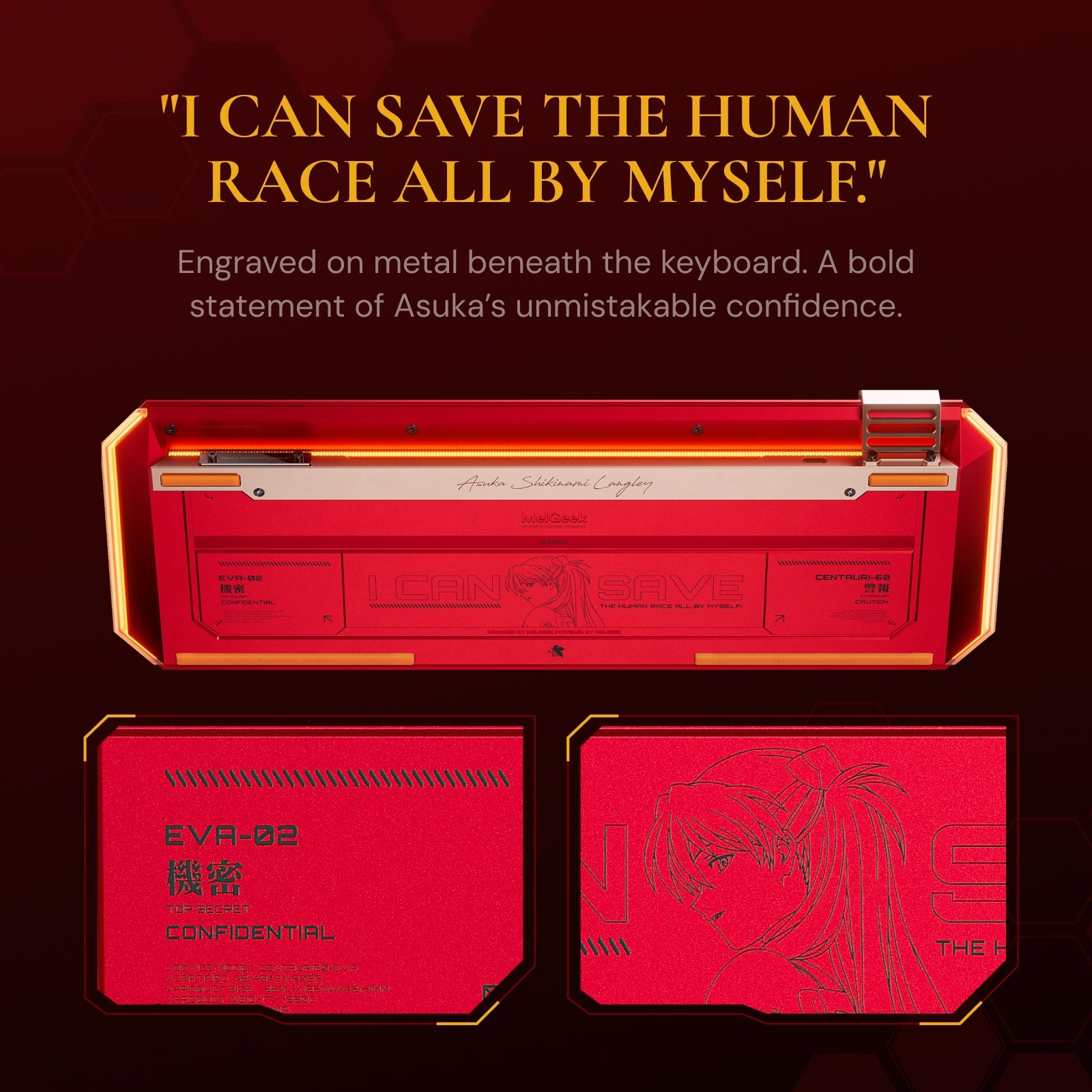 Centauri60 Asuka EVA-02 Hall Effect Keyboard | MelGeek keyboard image