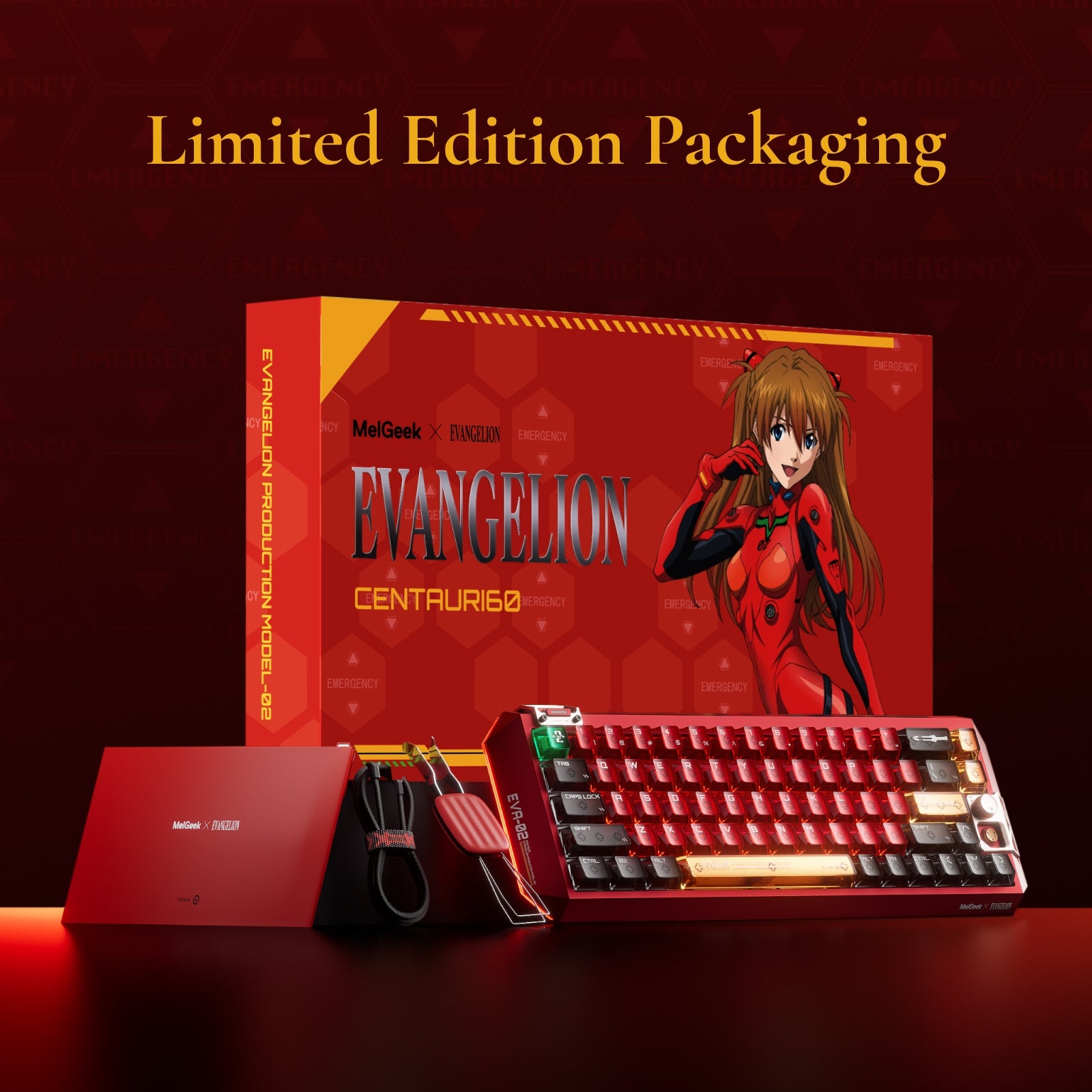 Centauri60 Asuka EVA-02 Hall Effect Keyboard | MelGeek keyboard image