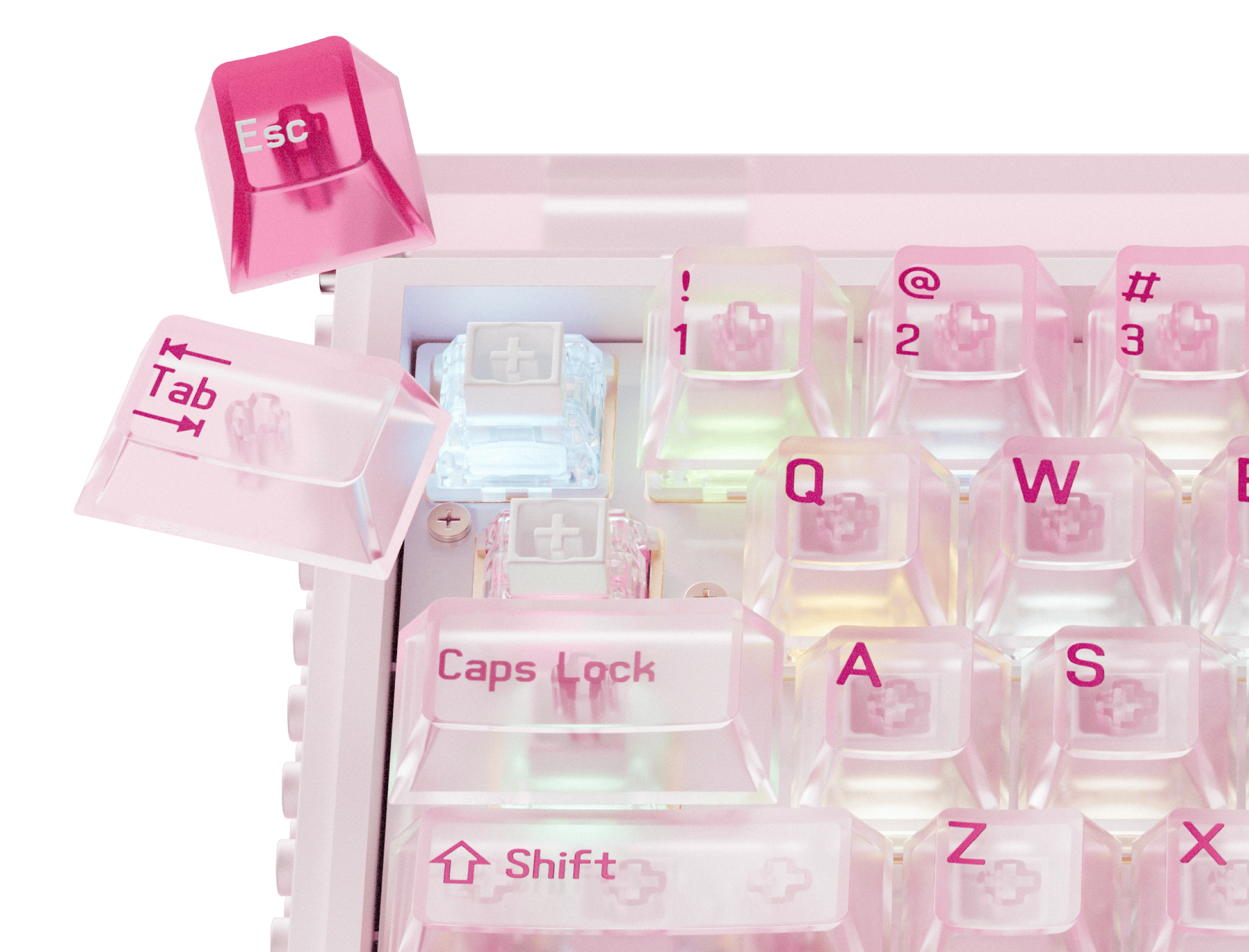 Transparent keycaps