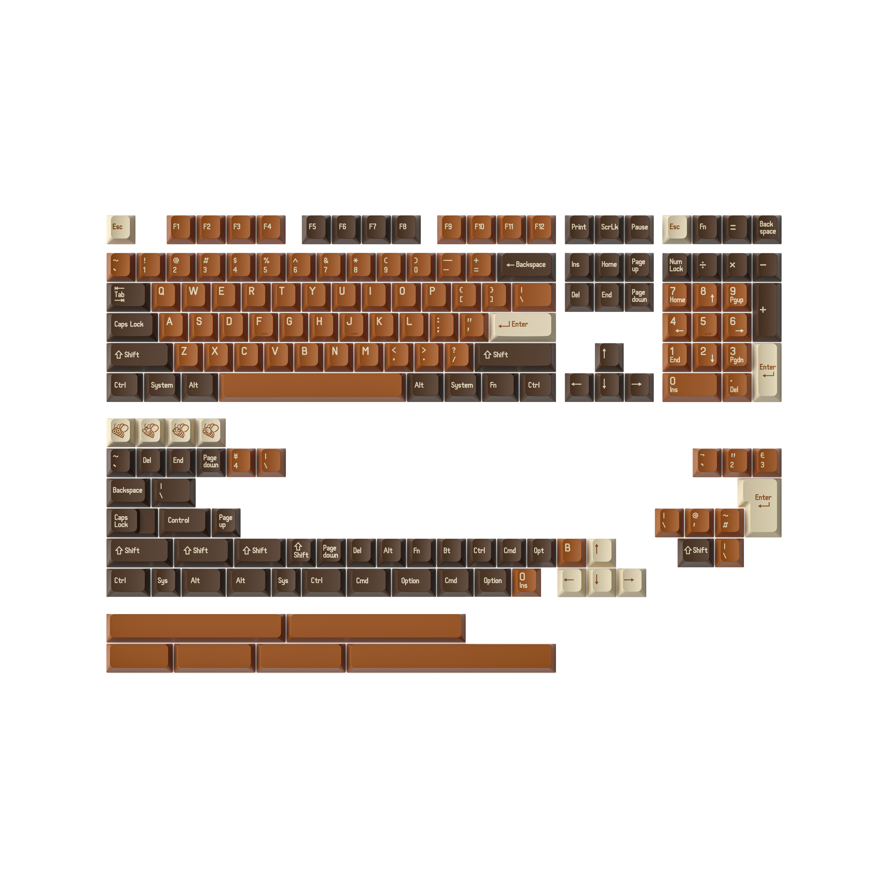 MelGeek MCR Horseman ABS Doubleshot Keycap Set für mechanische Tastatur