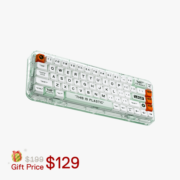 MelGeek Mojo68 プラスチック シースルー、カスタム & プログラム可能