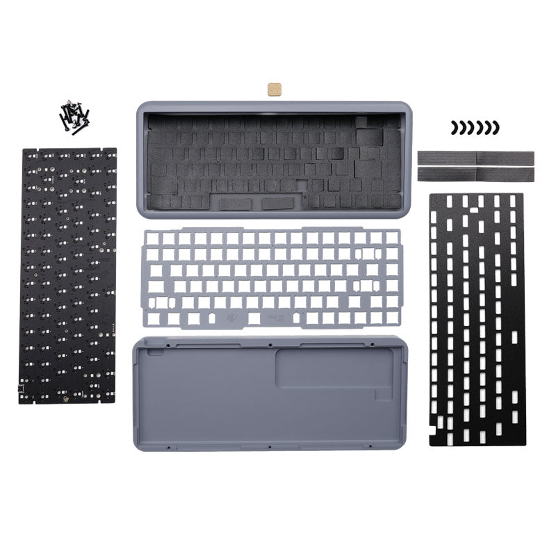 MelGeek Mojo75 Plus Gasket Custom Mechanical Keyboard Kit aus Aluminium