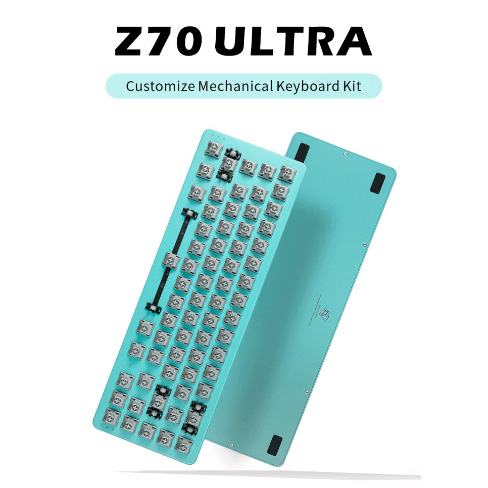 MelGeek Z70Ultra Custom 65% 67키 68키가 있는 RGB 알루미늄 기계식 키보드 키트로 핫스왑 가능