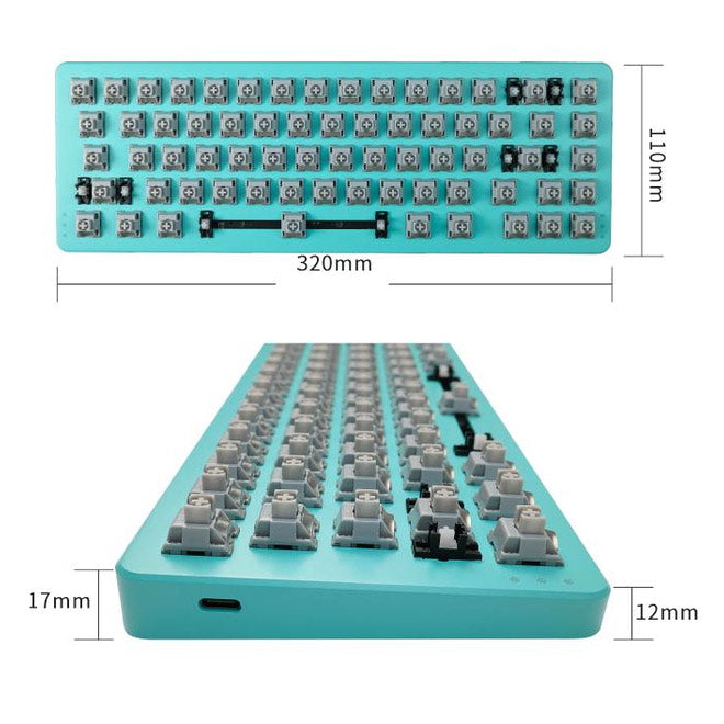 MelGeek Z70Ultra カスタム 65% ホットスワップ可能 RGB アルミニウム メカニカル キーボード キット 67Keys 68Keys