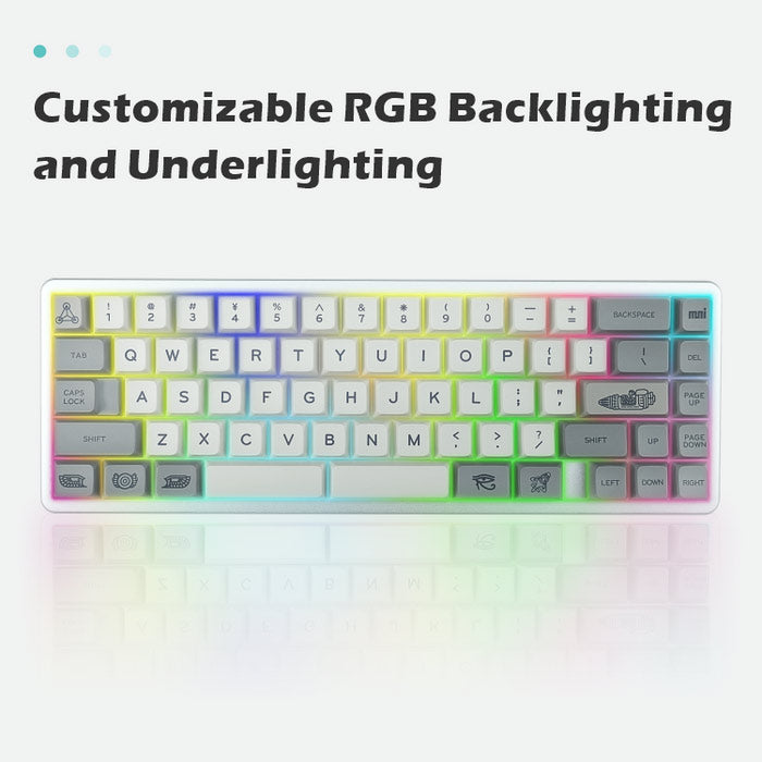 MelGeek Z70Ultra Custom 65% 67키 68키가 있는 RGB 알루미늄 기계식 키보드 키트로 핫스왑 가능