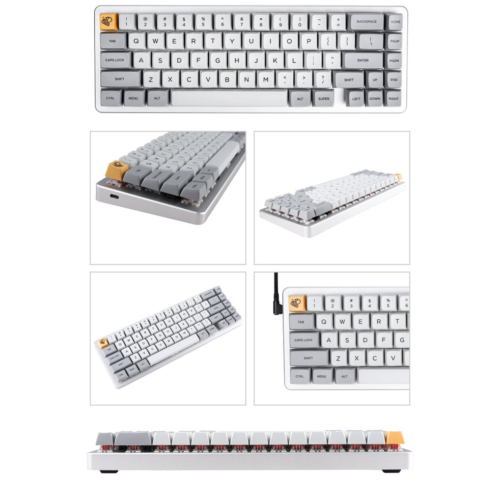 MelGeek Z70Ultra カスタム 65% ホットスワップ可能 RGB アルミニウム メカニカル キーボード キット 67Keys 68Keys