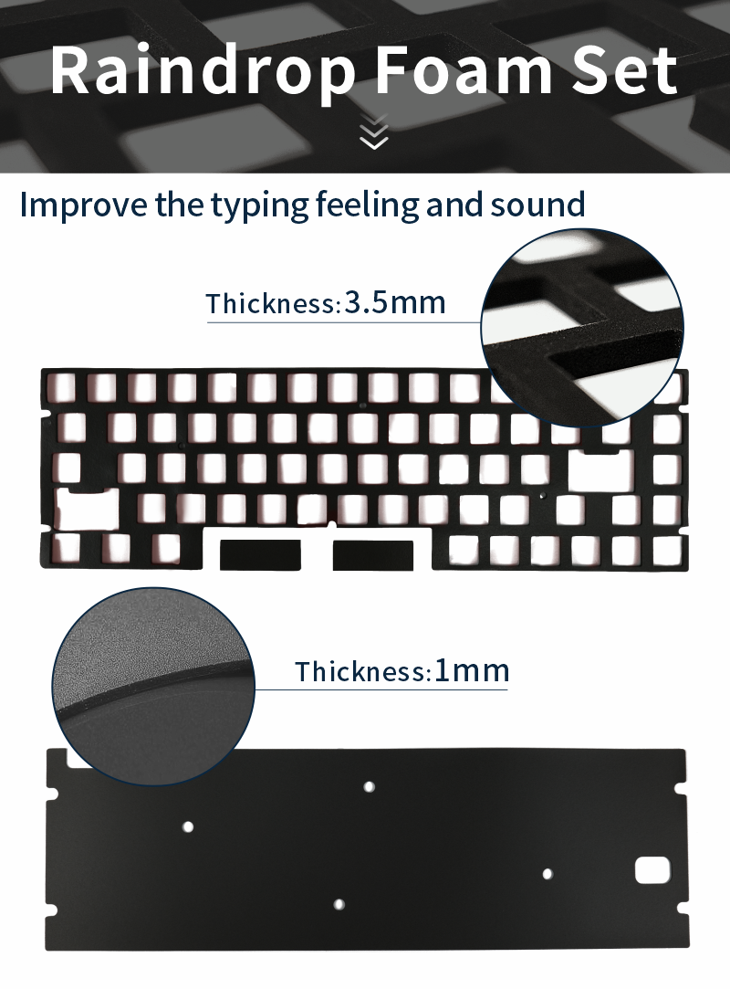 MelGeek Mojo65 68key 5.2 Kit de teclado mecánico de resina Bluetooth RGB con placa de latón