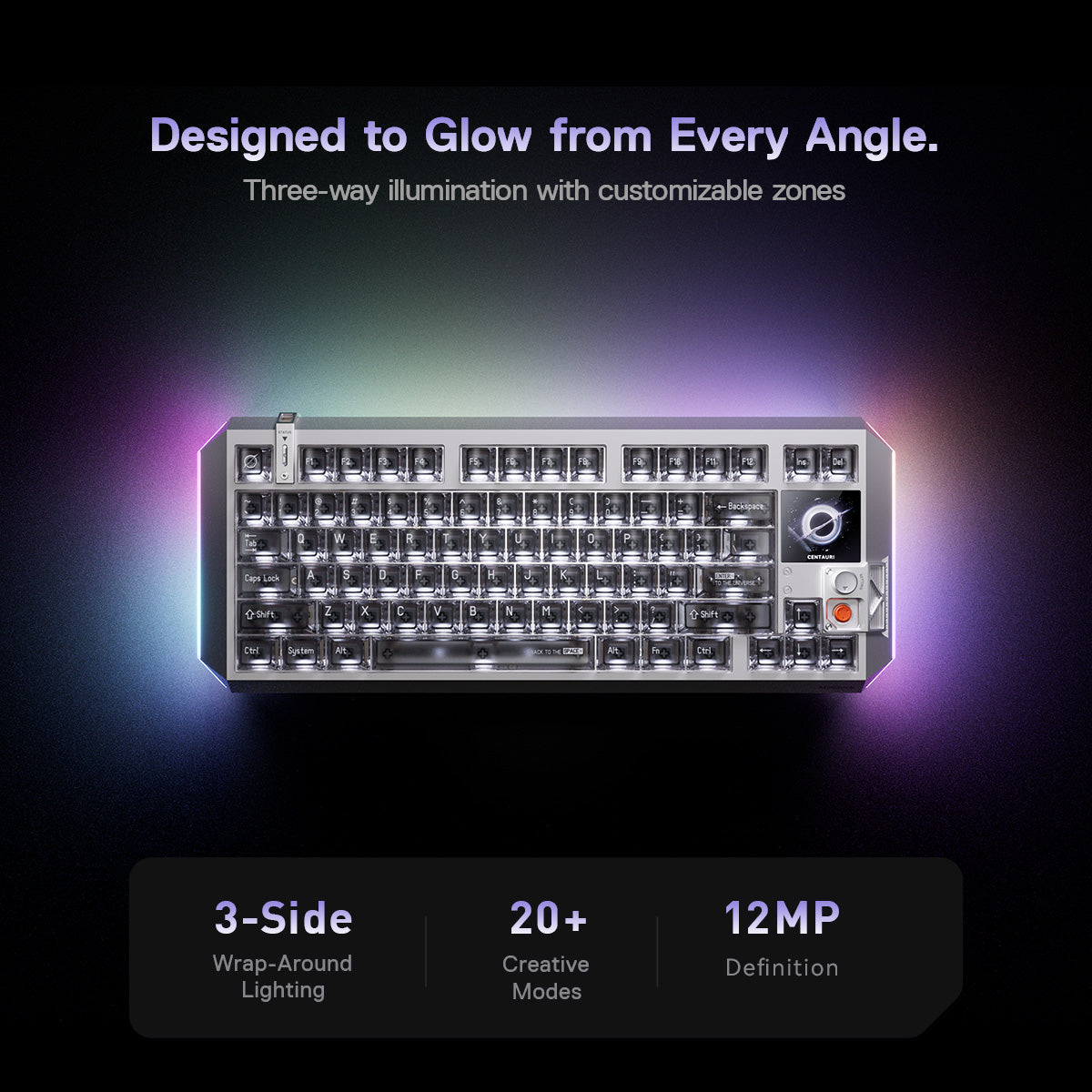 MelGeek Centauri 60/80 Hall Effect Gaming Keyboard keyboard image