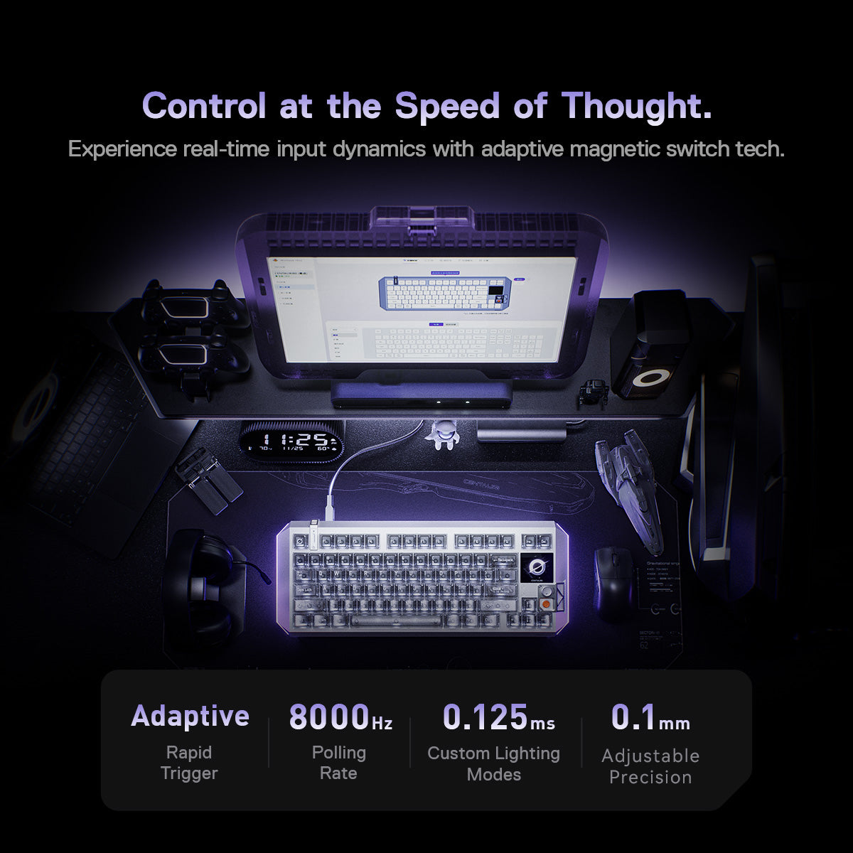 MelGeek Centauri 60/80 Hall Effect Gaming Keyboard keyboard image