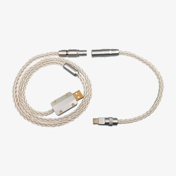 MelGeek シルバー ジャケット単結晶銅 USB ケーブル – MelGeek