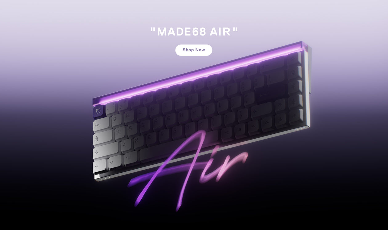 MelGeek MADE68 Air Wired Gaming Keyboard - Hall Effect Magnetic Switches, 65% Low-Profile, RGB