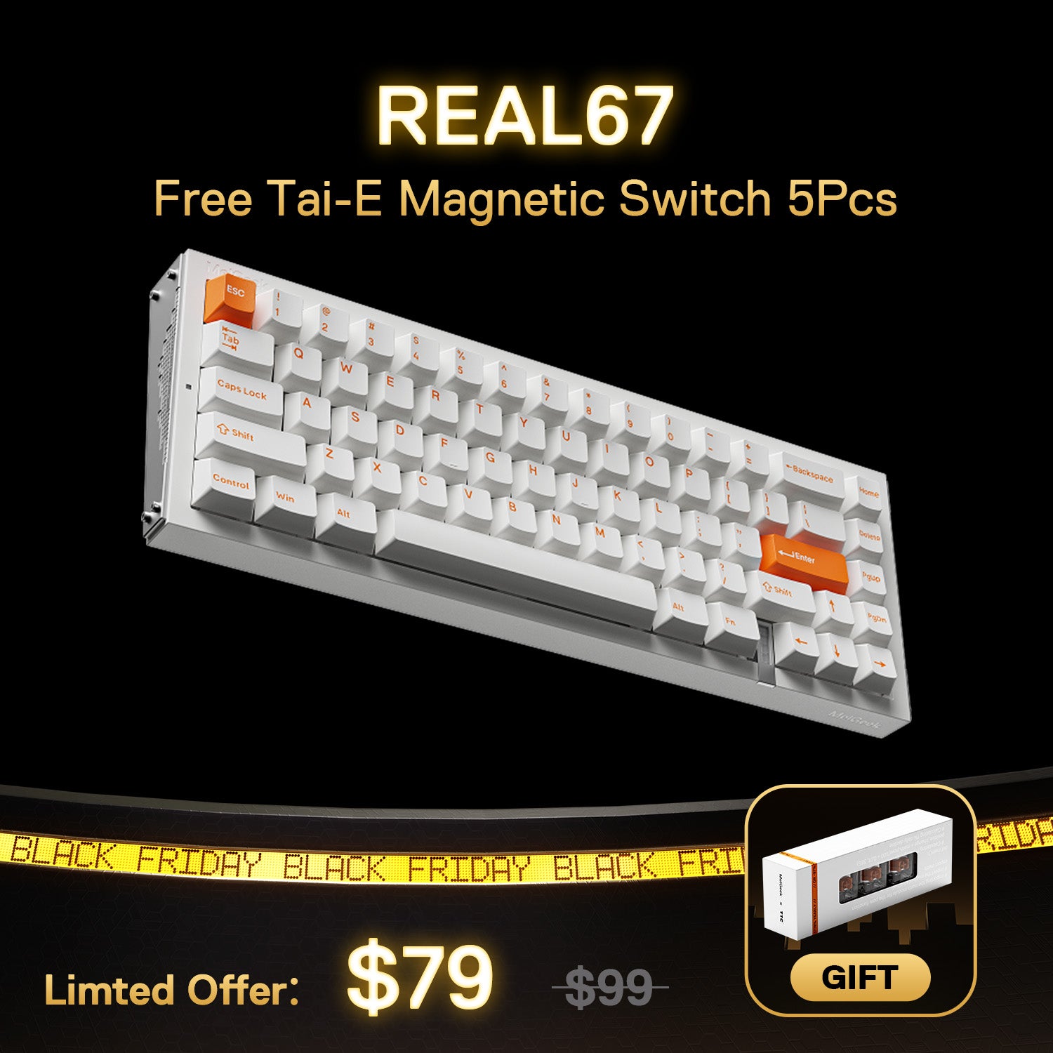 REAL67 Magnetic Mechanical Keyboard | MelGeek