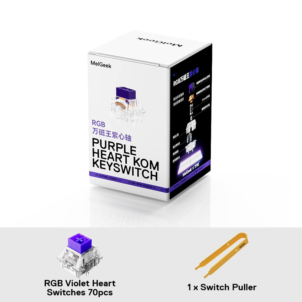 MelGeek x RGB Violet Heart Magnetic Switch