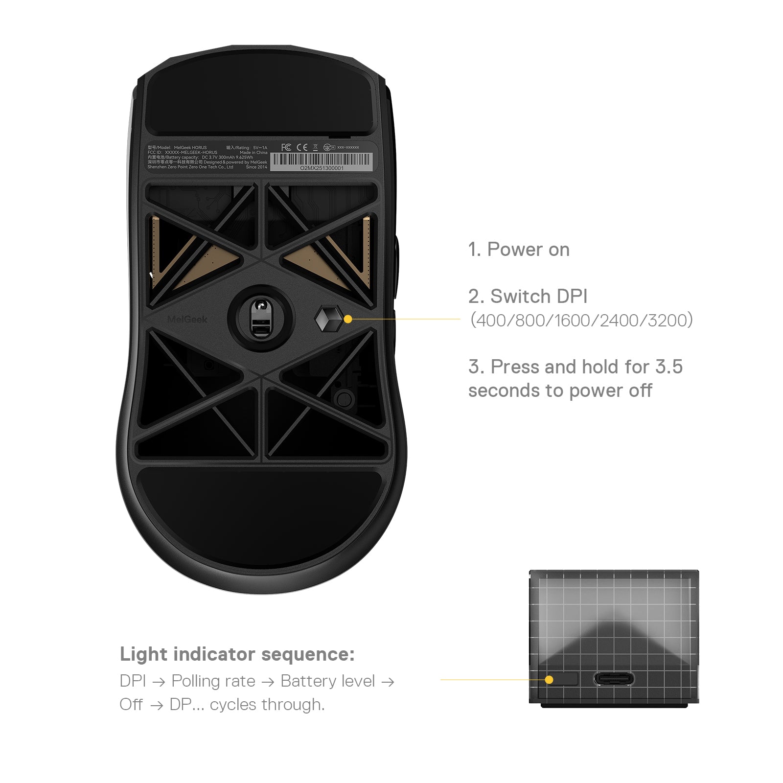 「専用」Melgeek HORUS明日香モデル　ゲーミングマウス MelGeek Horus Lightweight Gaming Mouse | 8000Hz Polling Esports