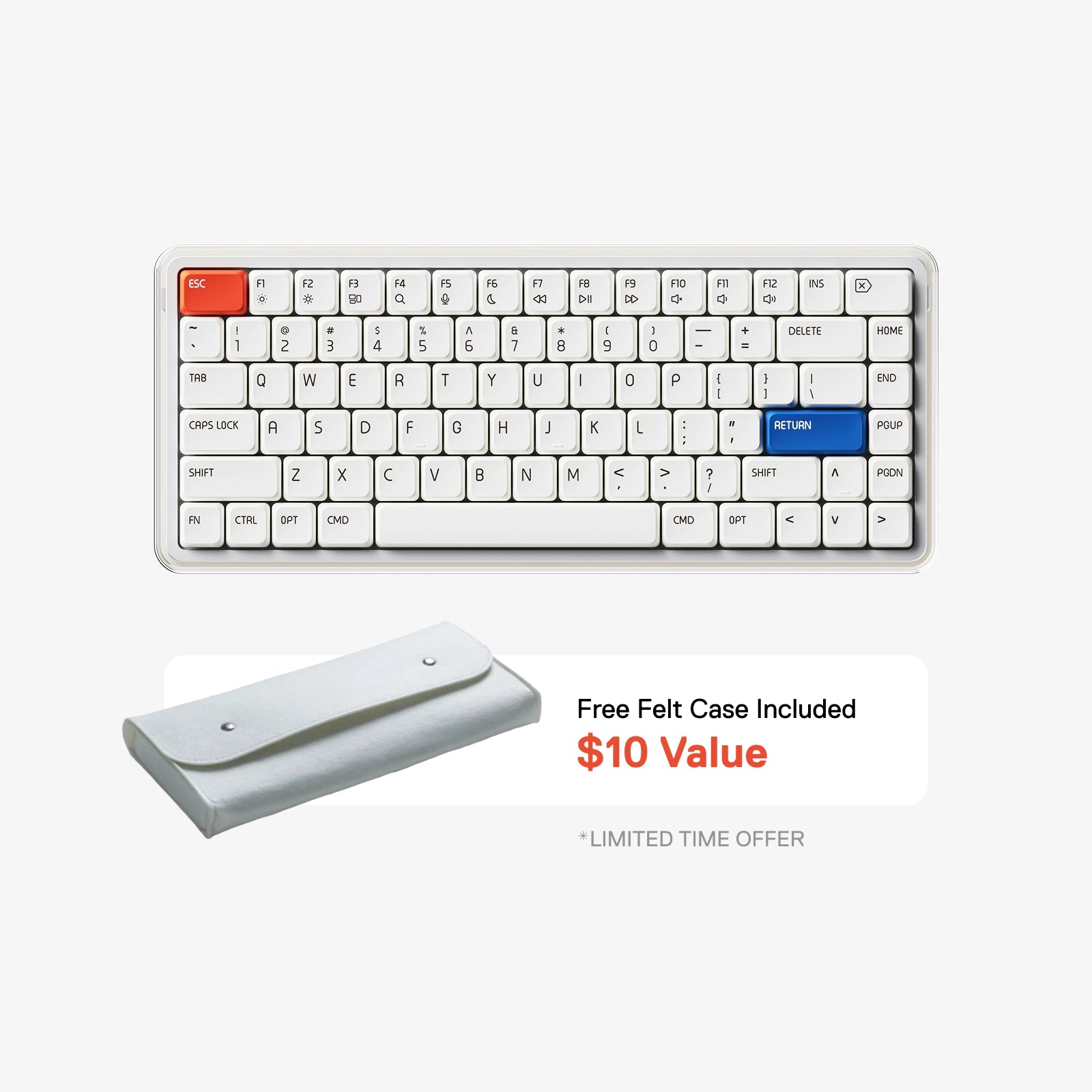 MelGeek O2 Tri-Mode Wireless Mechanical Keyboard for Mac