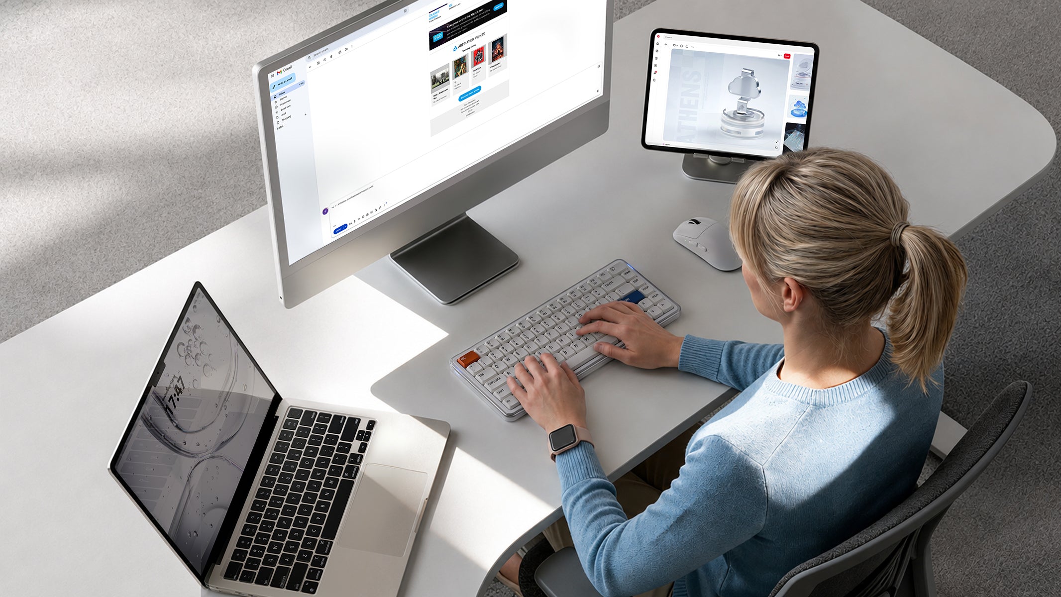 MelGeek O2 Tri-Mode Wireless Mechanical Keyboard for Mac