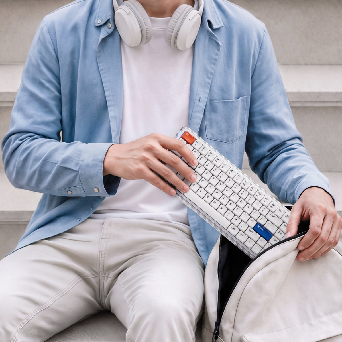MelGeek O2 Tri-Mode Wireless Mechanical Keyboard for Mac