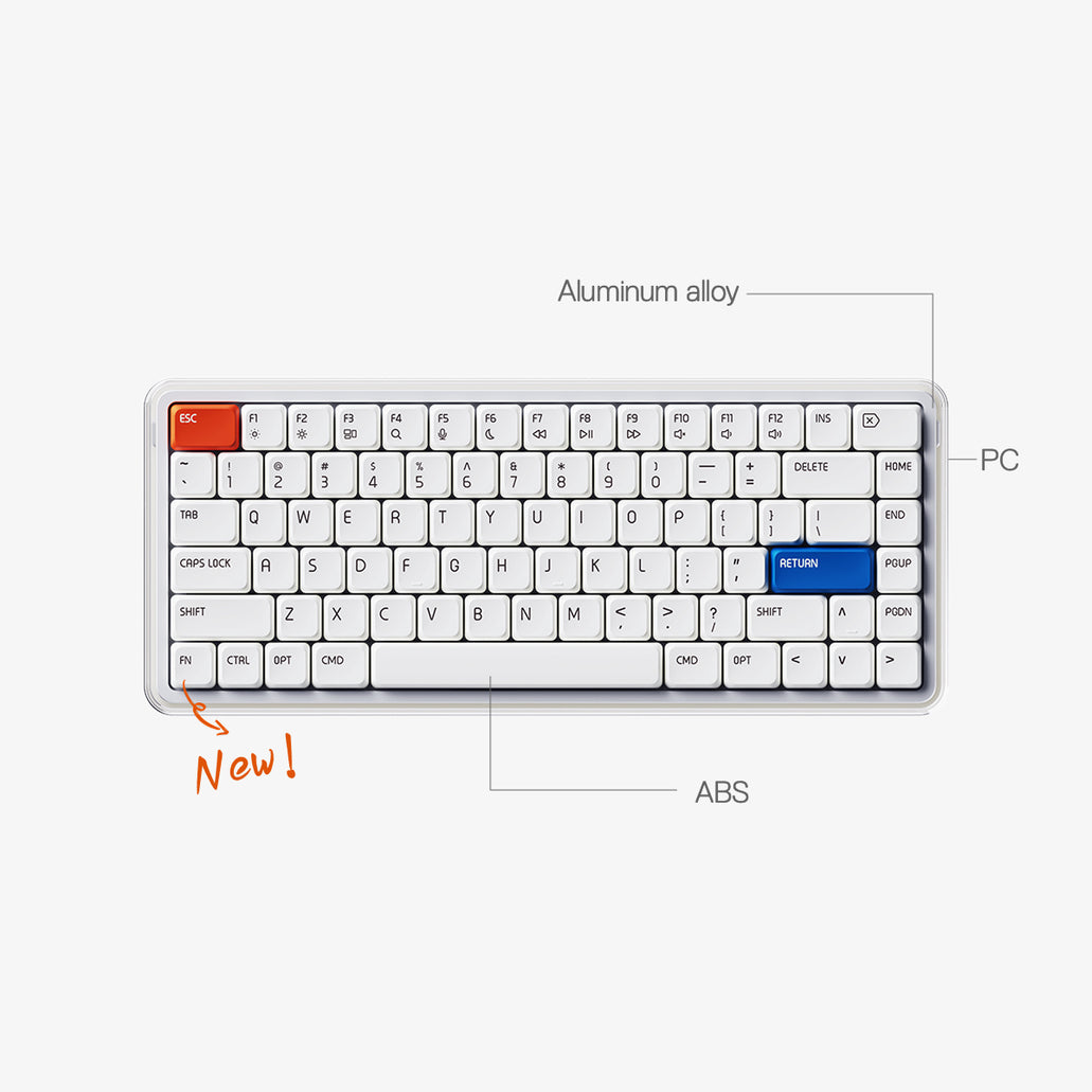 MelGeek O2 Tri-Mode Wireless Mechanical Keyboard for Mac | Bluetooth 2.4G keyboard image