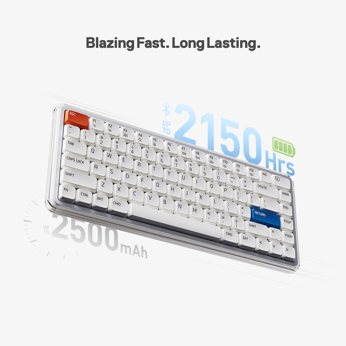 MelGeek O2 Tri-Mode Wireless Mechanical Keyboard for Mac