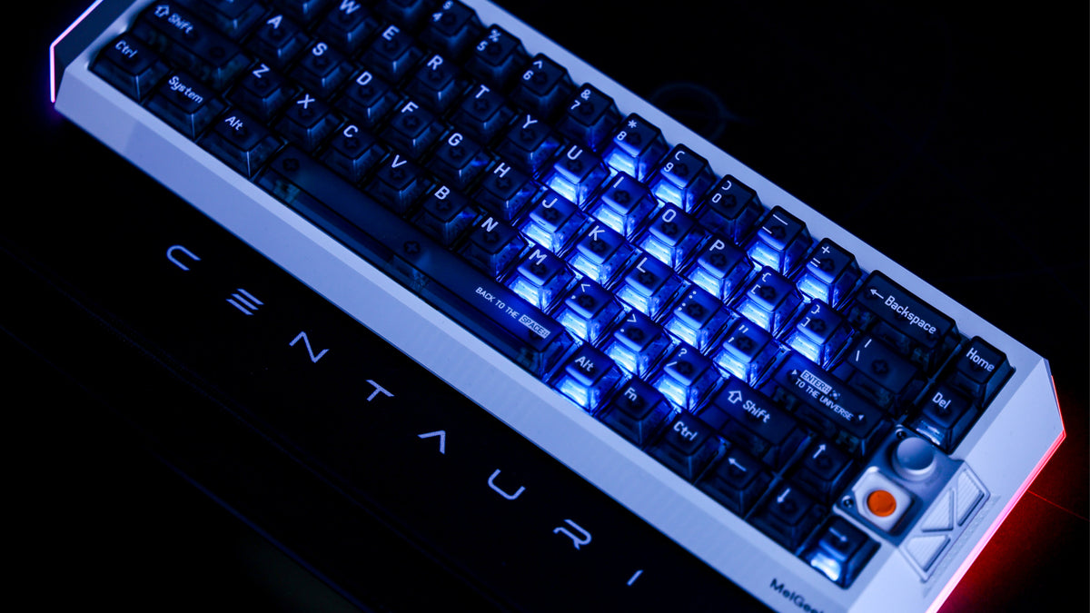 Artisan keycaps and Centauri display module
