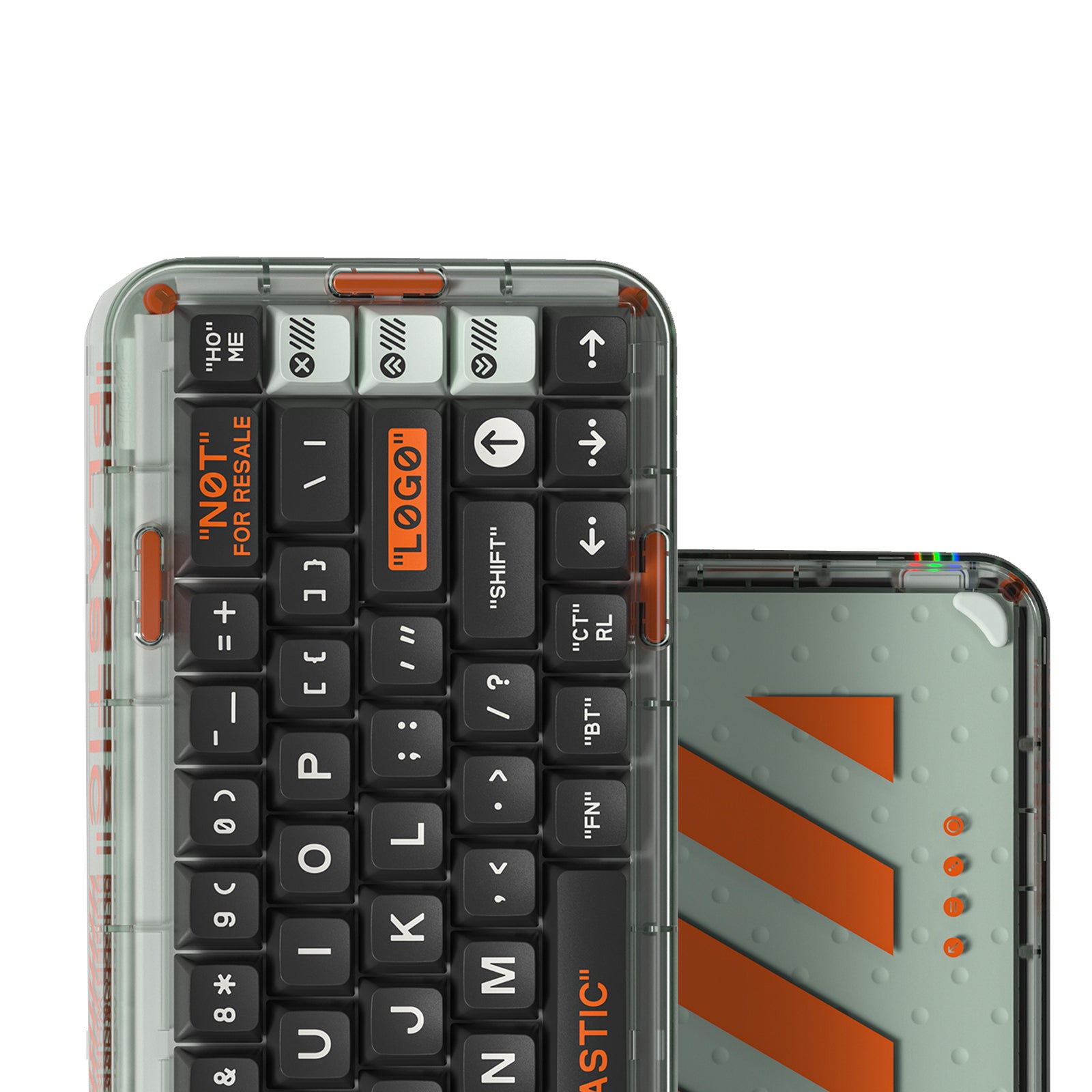 MelGeek Mojo68 Plastic Advance Durchsichtige benutzerdefinierte programmierbare mechanische Tastatur