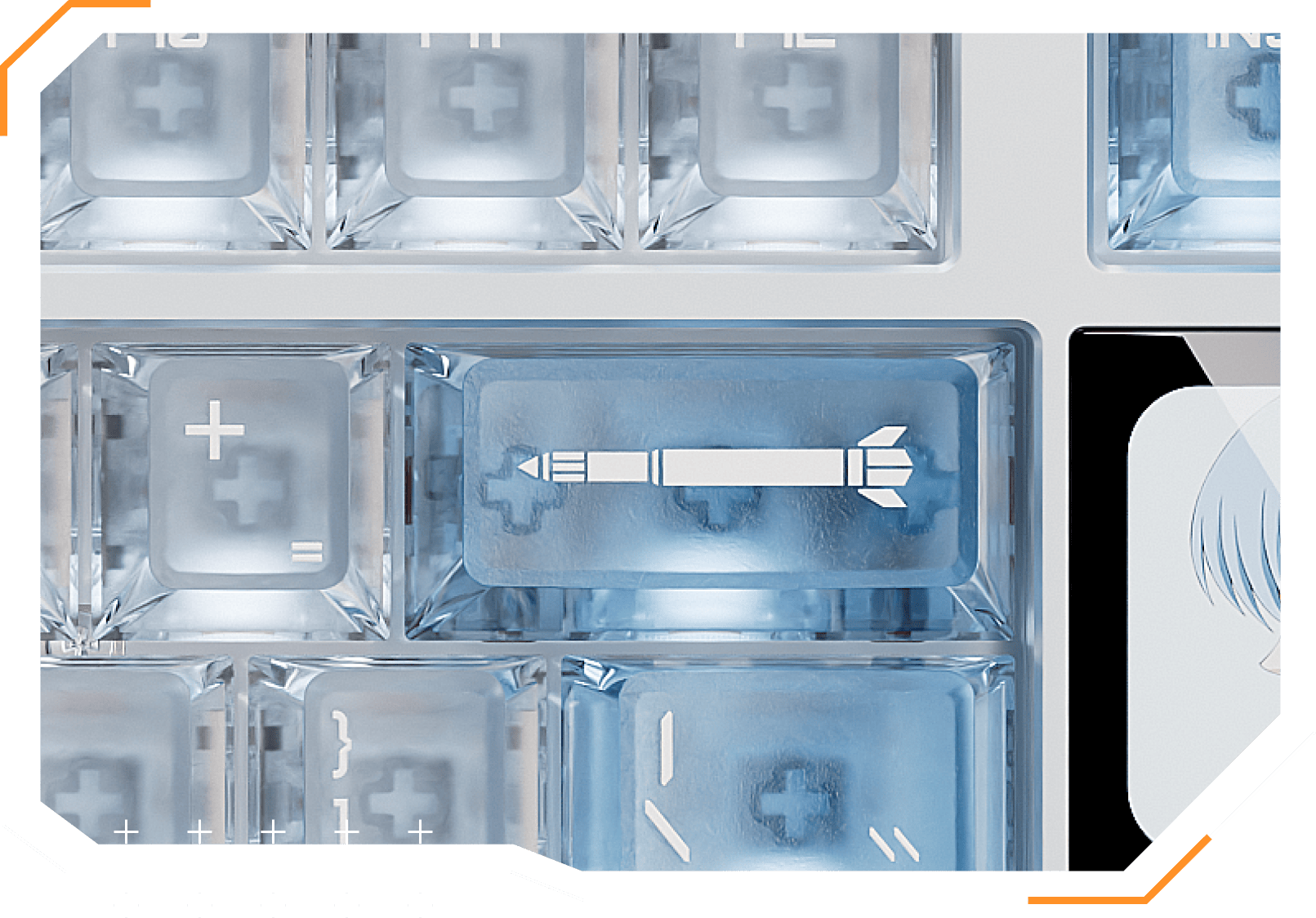 N2 Missile Motif keycap detail