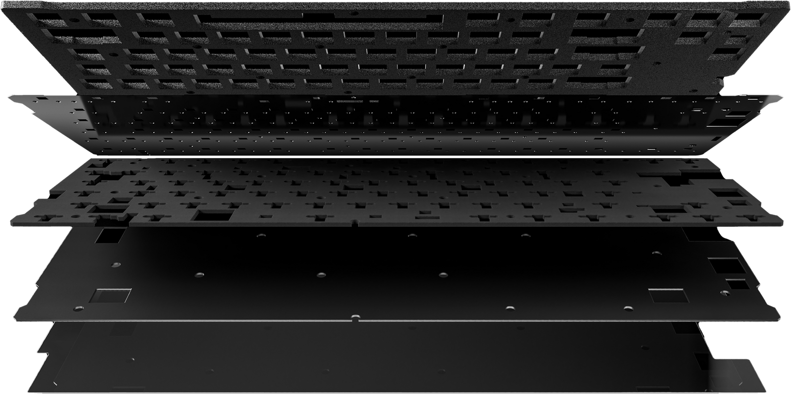 Five layer acoustic structure inside MelGeek Centauri 80 Rei Edition