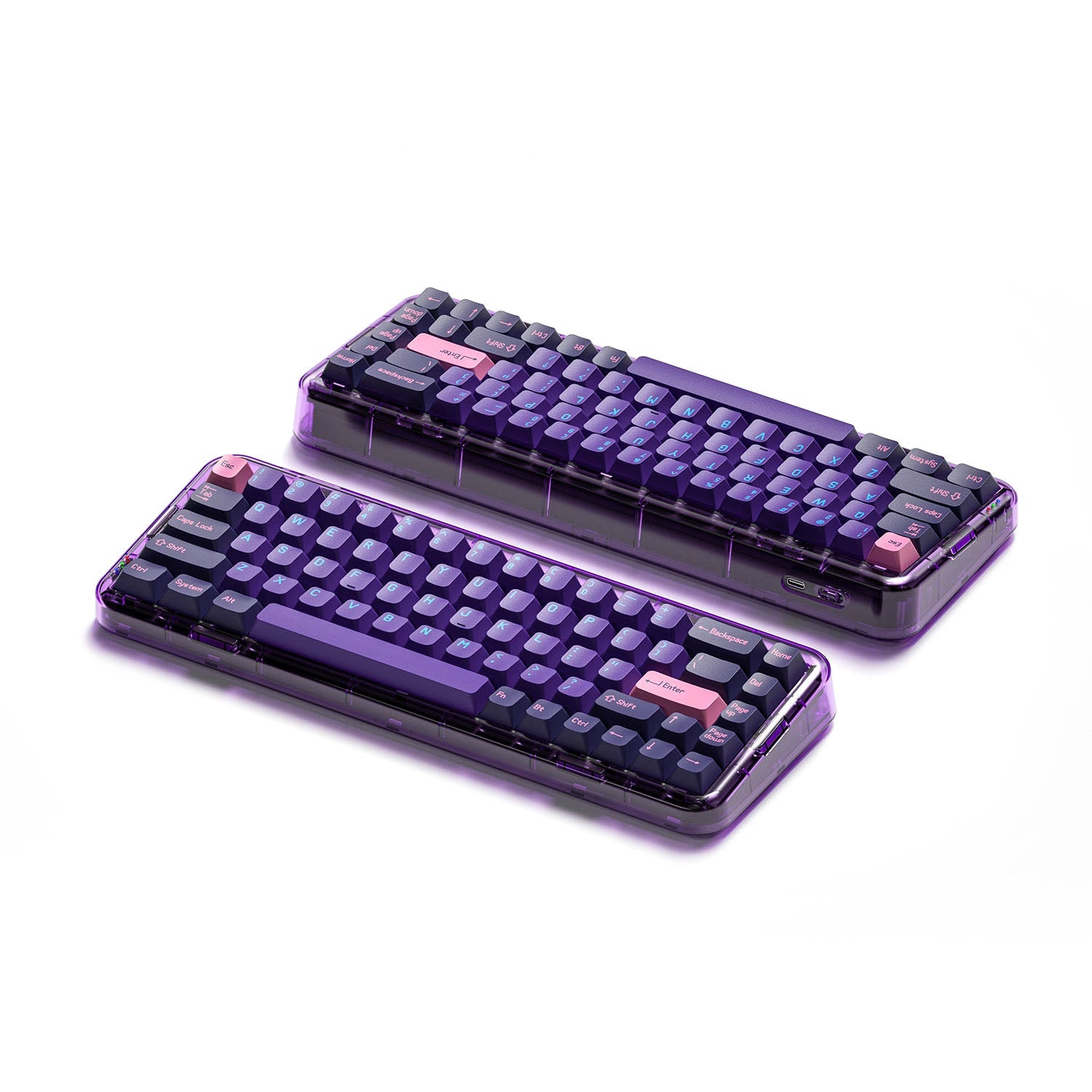 MelGeek Mojo68 Neon, Custom & Programmable Mechanical Keyboard