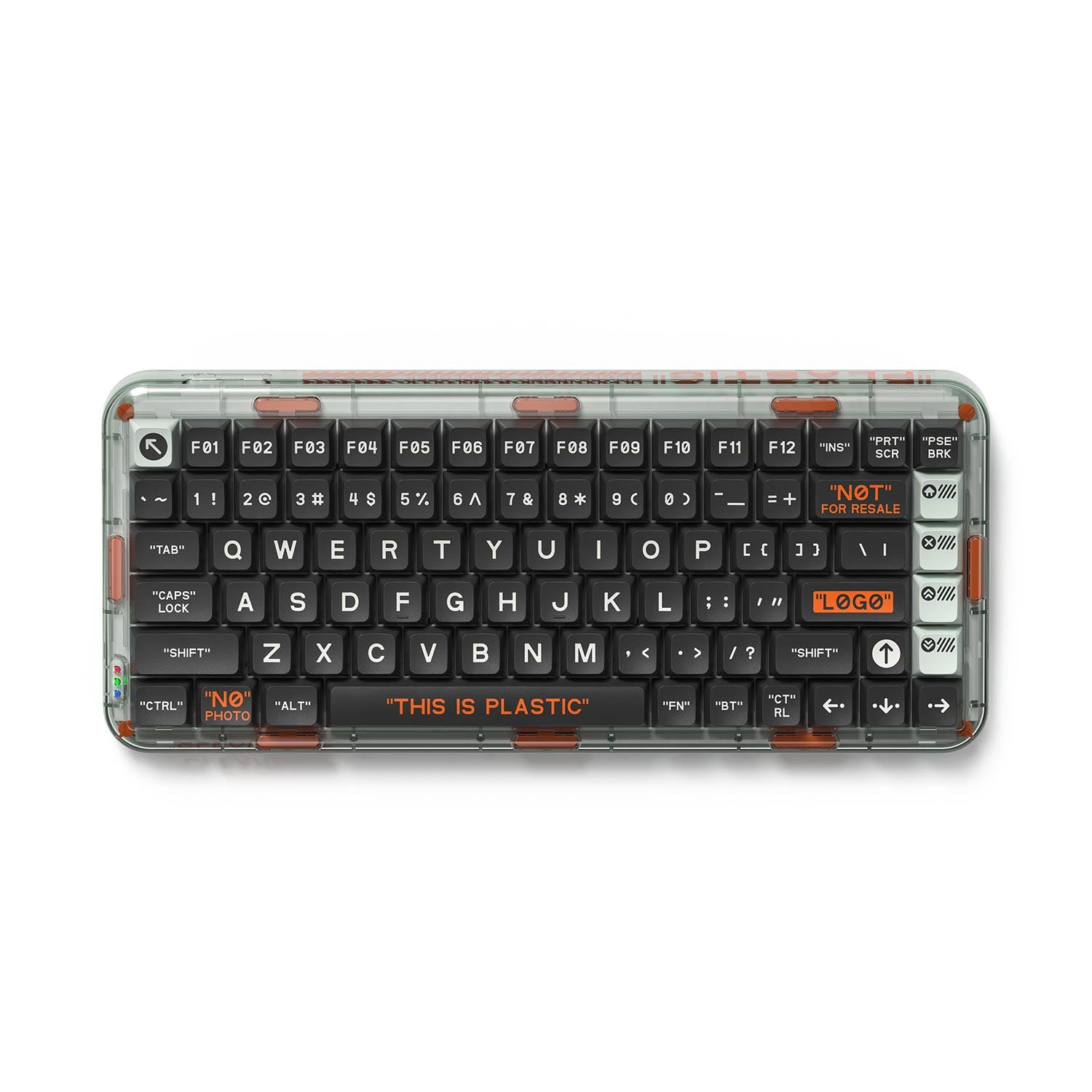 MelGeek Mojo84 Plastic Advance Durchsichtige, benutzerdefinierte und programmierbare mechanische Tastatur