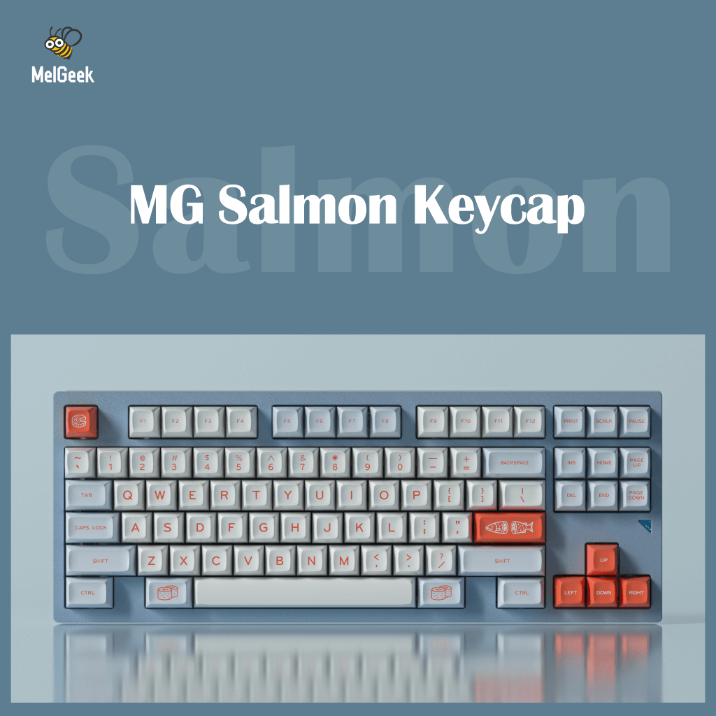 MelGeek Keycap Re-Cap MG Fishing MG Salmon MG Salon Keycaps in Stock