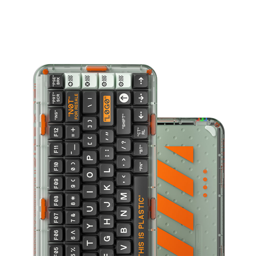 MelGeek Mojo84 Plastic Advance Durchsichtige, benutzerdefinierte und programmierbare mechanische Tastatur