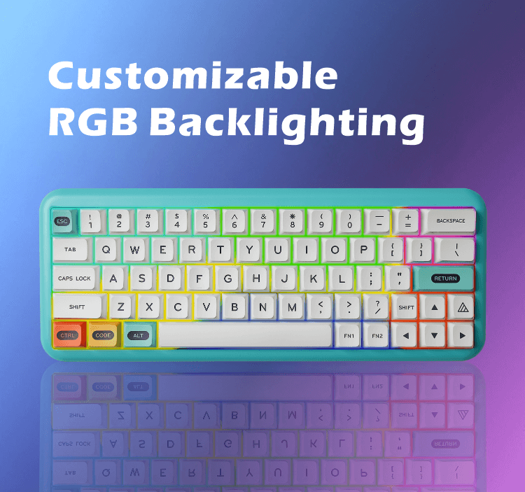 MelGeek Mojo アルミニウム 60% Hotswapple RGB 5.2 Bluetooth ワイヤレス & 有線メカニカル キーボード