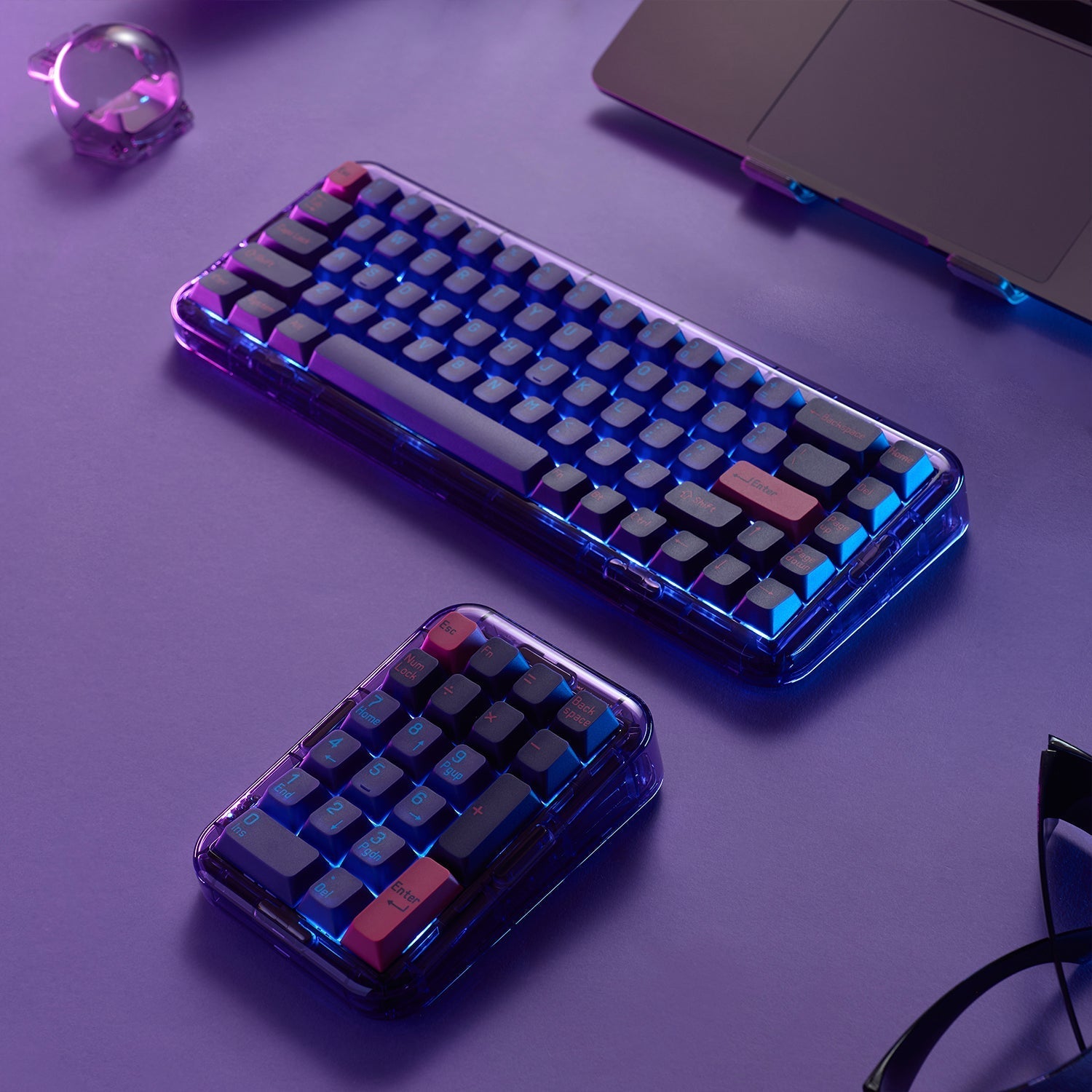 MelGeek Mojo68 Neon, Custom & Programmable Mechanical Keyboard