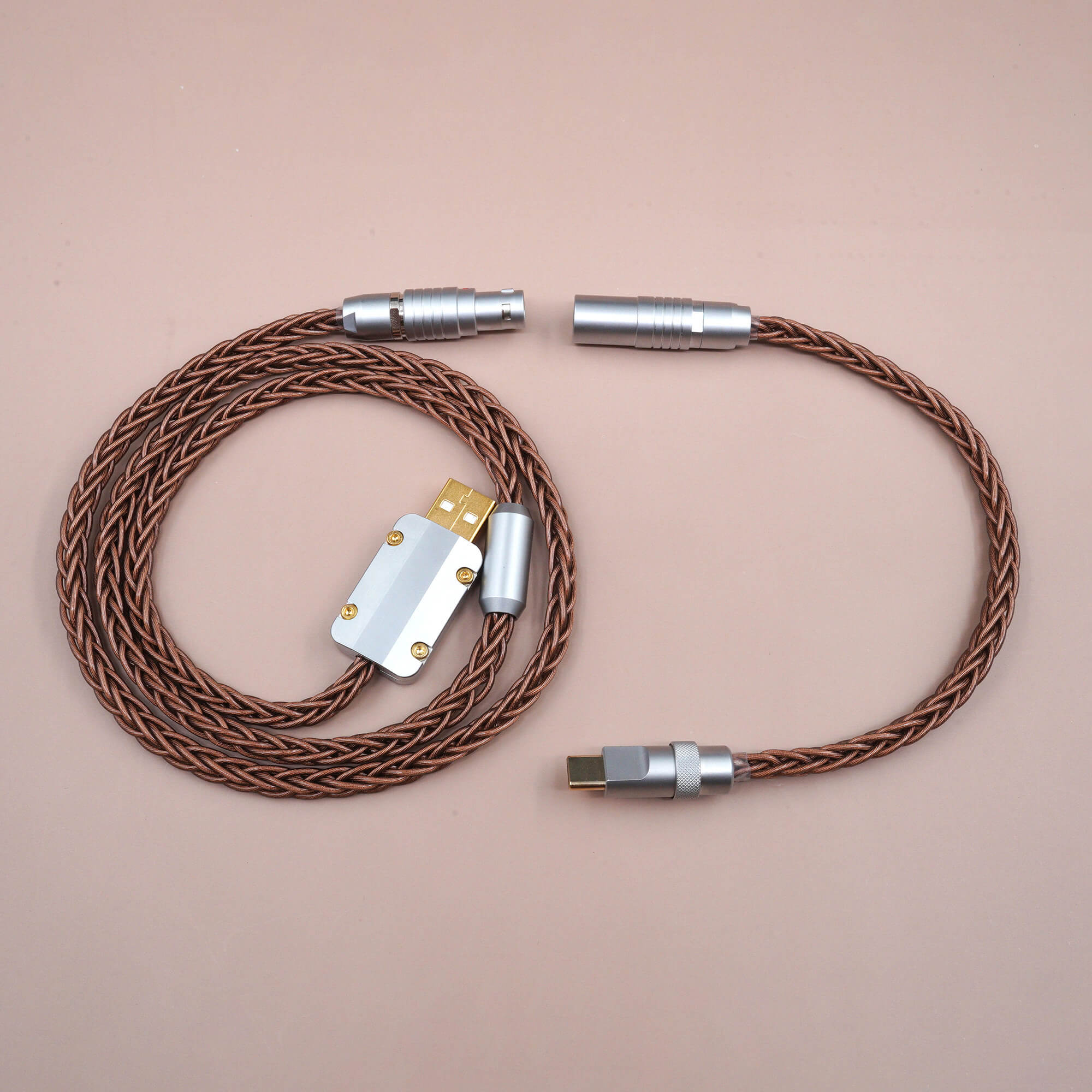 MelGeek Handmade Silver Jacketed Monocrystal Copper Wire USB Cable