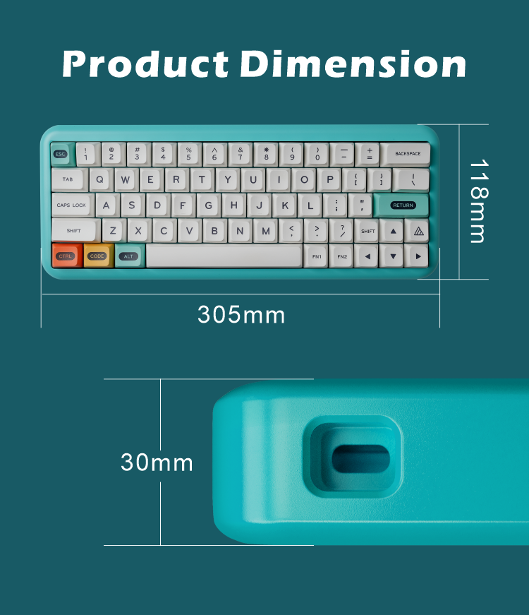 MelGeek Mojo Aluminio 60% Hotswapple RGB 5.2 Bluetooth Teclado mecánico inalámbrico y con cable