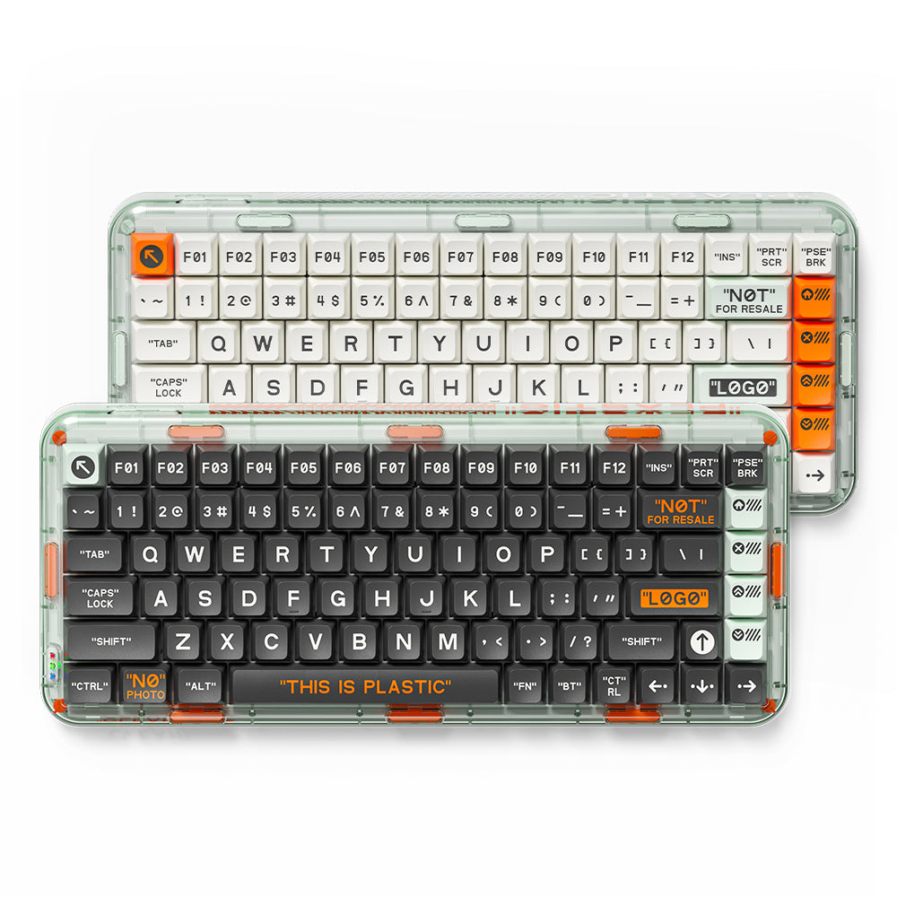 MelGeek Mojo84 Plastic Transparent, Custom&Programmable Mechanical Keyboard