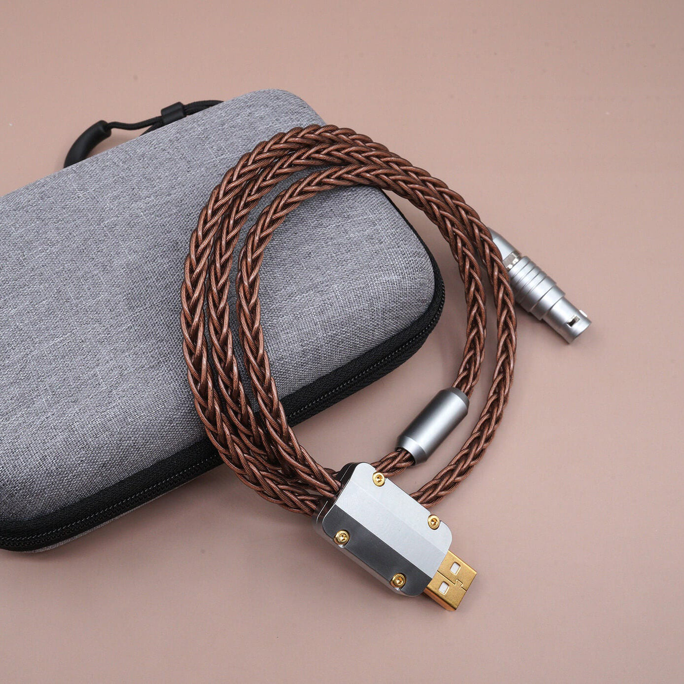 MelGeek Handmade Silver Jacketed Monocrystal Copper Wire USB Cable