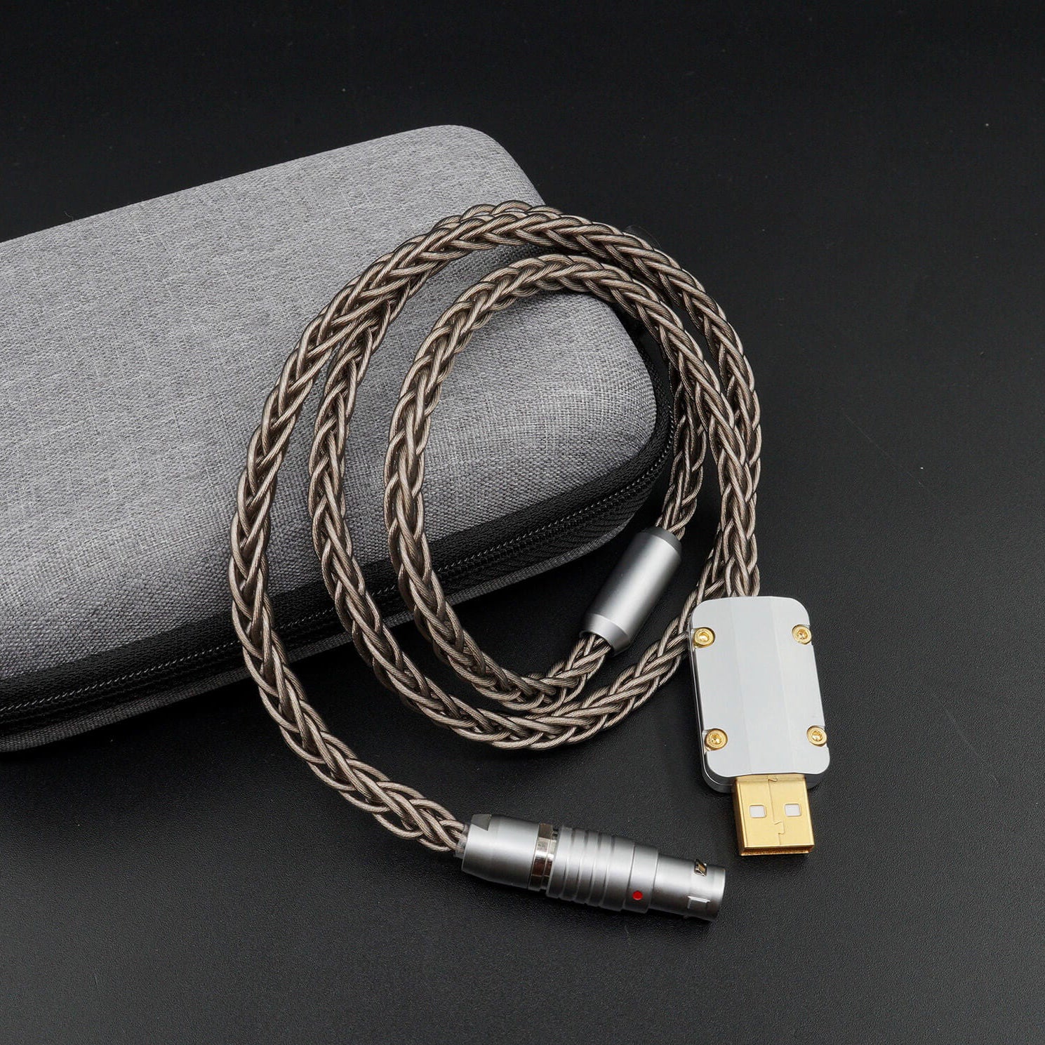 MelGeek Handmade Silver Jacketed Monocrystal Copper Wire USB Cable