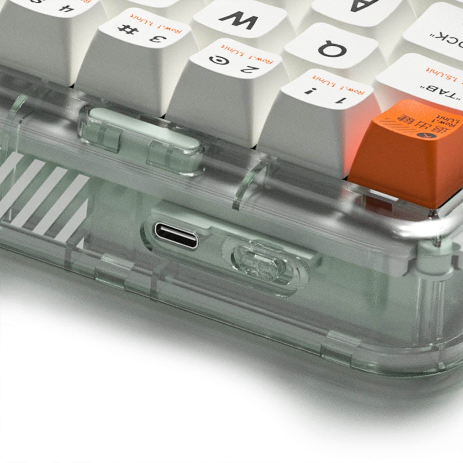MelGeek Mojo68 Plastic Transparent, Custom&Programmable Mechanical Keyboard